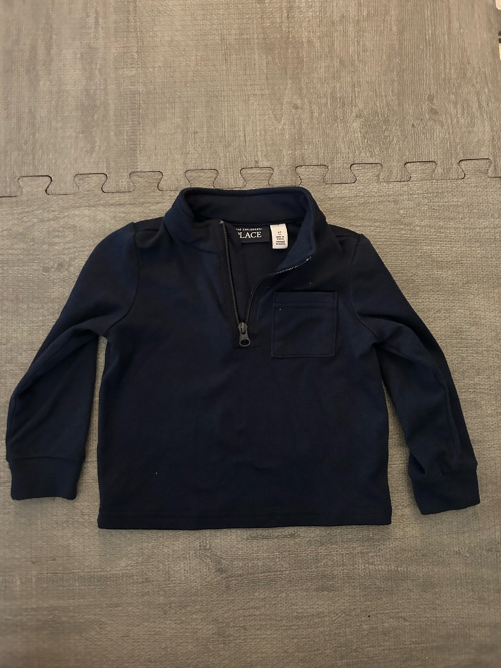 The Children's Place Navy Quarter-Zip Pullover Shirt. Size 2T